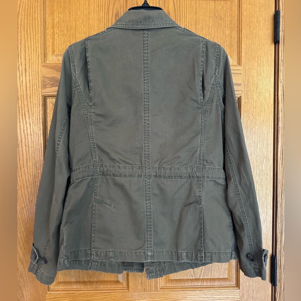 Eddie Bauer Women’s Medium Green 100% Cotton Military Utility Jacket - Picture 2 of 11